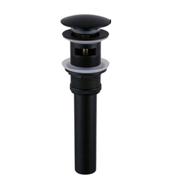 Black Arc Shaped Single Handle Bathroom Tap Drain