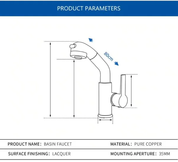 Black Hair Washing Faucet with Pull Out and Dual Spray Mode