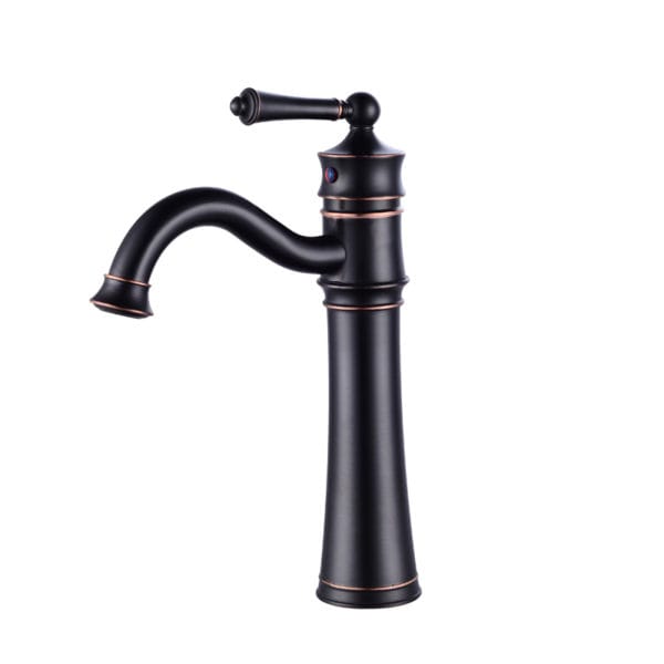 Black Single Handle Vintage Bathroom Tap