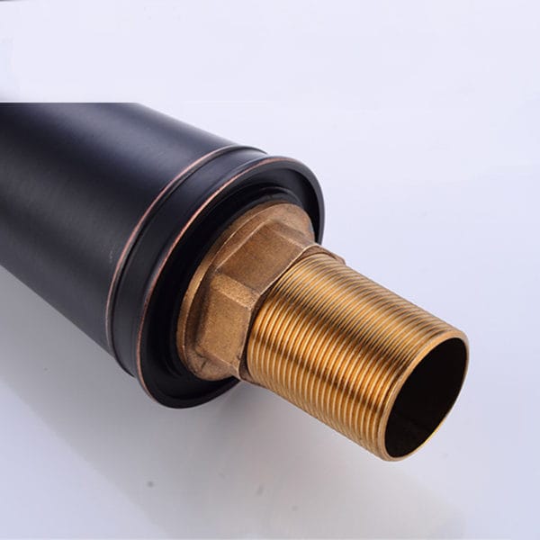 Black Single Handle Vintage Bathroom Tap - Image 3