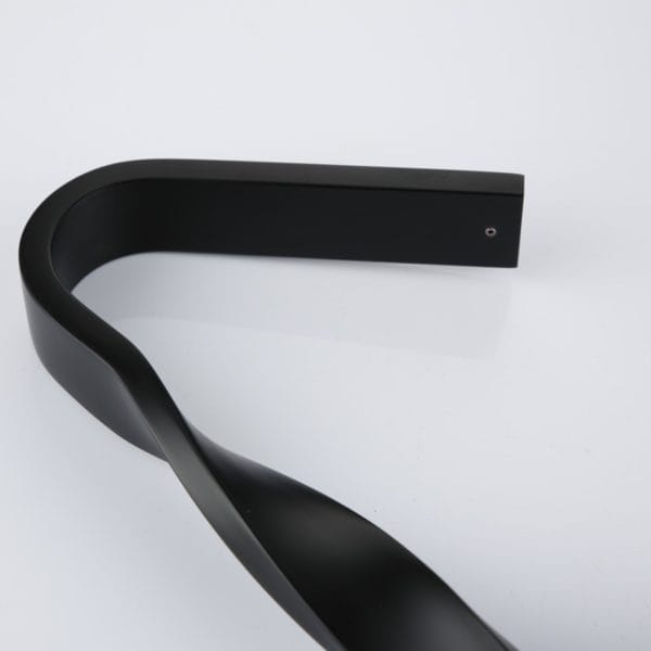 Elegant Matte Black Twisted Design Deck Mounted Basin Tap with Single Handle - Image 3