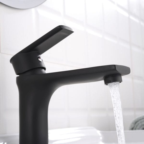 Single Handle Black Bathroom Tap for Countertop Sinks - Image 2