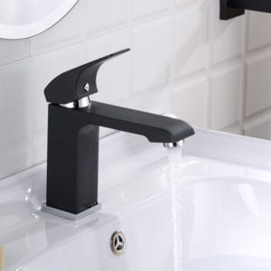 Square Matte Black Bathroom Tap