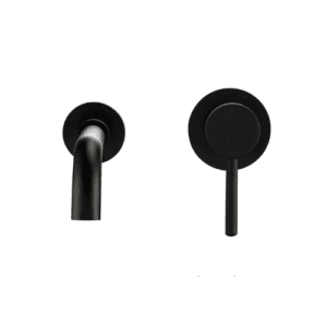 Wall Mounted Matte Black Single Handle Bathroom Faucet