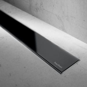 ESS Modulo Basic glass black gloss for shower channel: 27.6 in MBGS 700