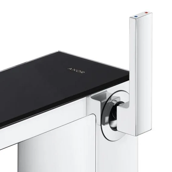 AXOR MyEdition sink faucet 230 with pop-up waste set chrome/black 47020600 - Image 4