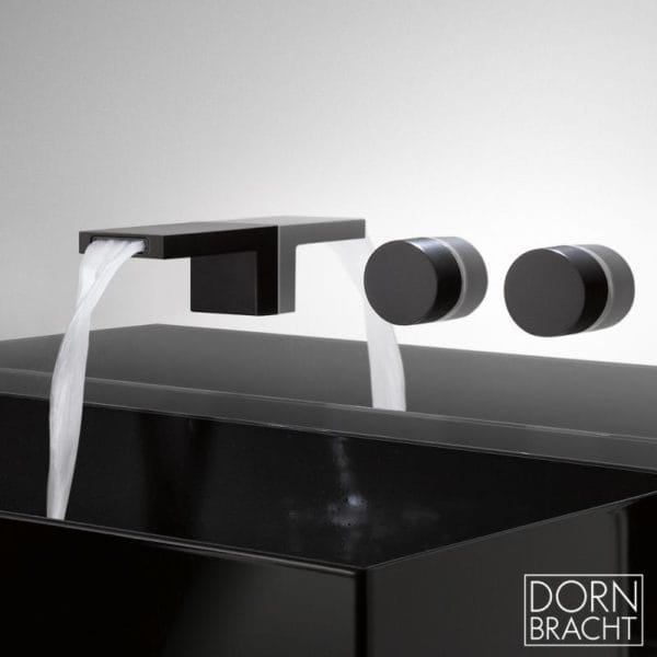 Dornbracht Deque wall-mounted single lever sink faucet with individual escutcheons 36707740-33 matt black - Image 2