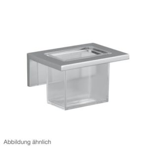 Dornbracht Symetrics wall-mounted glass container 83404980-33 clear/matt black