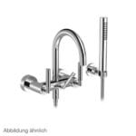 Dornbracht Tara. wall-mounted bath mixer with hand shower set & levers 25133882-33 matt black