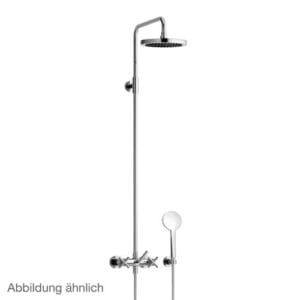 Dornbracht wall-mounted shower mixer with fixed shower 26621892-33 matt black - Black Bathroom