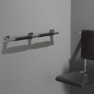 Emco System2 bath grab rail 357021201 chrome/black