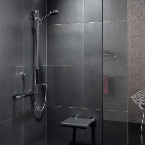 Emco System2 shower grab rail 357021208 chrome/black - Image 2