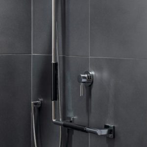 Emco System2 shower grab rail 357021209 chrome/black