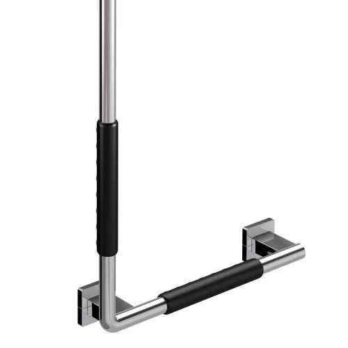 Emco System2 shower grab rail 357021209 chrome/black - Image 4