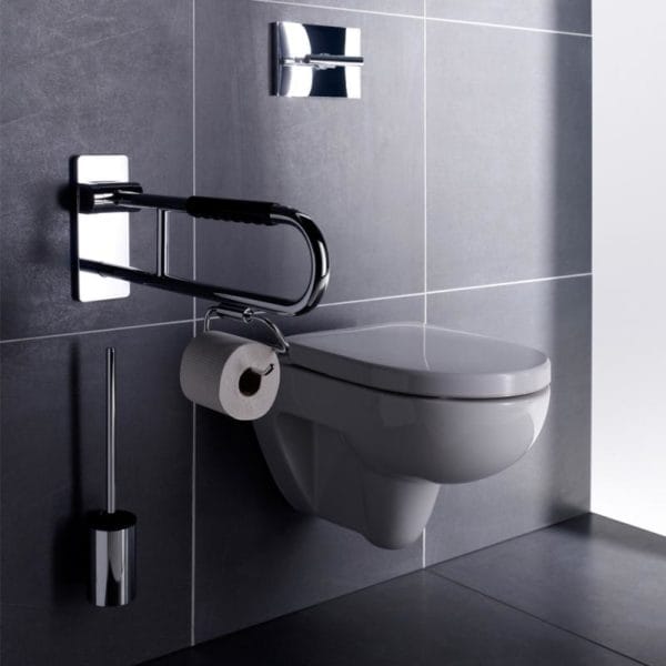 Emco System2 toilet roll holder for support bars 350000103 chrome/black - Image 2