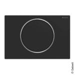 Geberit Sigma10 flush plate for single flush system matt black/polished stainless steel/matt black