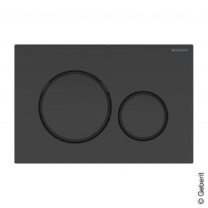 Geberit Sigma20 flush plate for dual flush system black/matt black 115882DW1