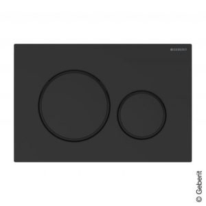 Geberit Sigma20 flush plate for dual flush system matt black/black 115882161