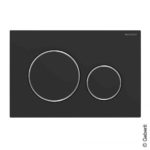 Geberit Sigma20 flush plate for dual flush system matt black/chrome 115882141