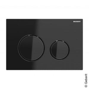 Geberit Sigma21 flush plate for dual flush system black/black chrome 115651SJ1