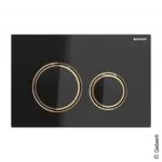 Geberit Sigma21 flush plate for dual flush system black/red gold 115650SJ1