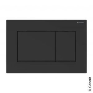 Geberit Sigma30 flush plate for dual flush system matt black/black 115883161