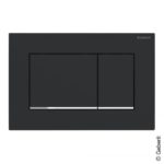 Geberit Sigma30 flush plate for dual flush system matt black/chrome 115883141