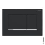 Geberit Sigma30 flush plate for dual flush system matt black/chrome 115883141