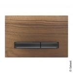 Geberit Sigma50 flush plate for dual flush system american walnut/black chrome 115671JX2