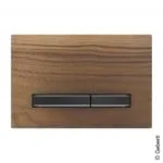 Geberit Sigma50 flush plate for dual flush system american walnut/black chrome 115671JX2