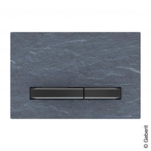 Geberit Sigma50 flush plate for dual flush system slate/black chrome 115671JM2