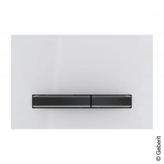 Geberit Sigma50 flush plate for dual flush system white/black chrome 115671112