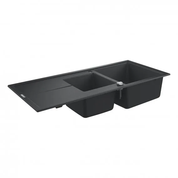 built-in sink with drainer granite black 31643AP0