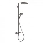 Hansgrohe Raindance Select S showerpipe 240 1jet PowderRain with thermostat brushed black chrome 27633340