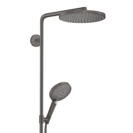 Hansgrohe Raindance Select S showerpipe 240 1jet PowderRain with thermostat brushed black chrome 27633340 - Image 2