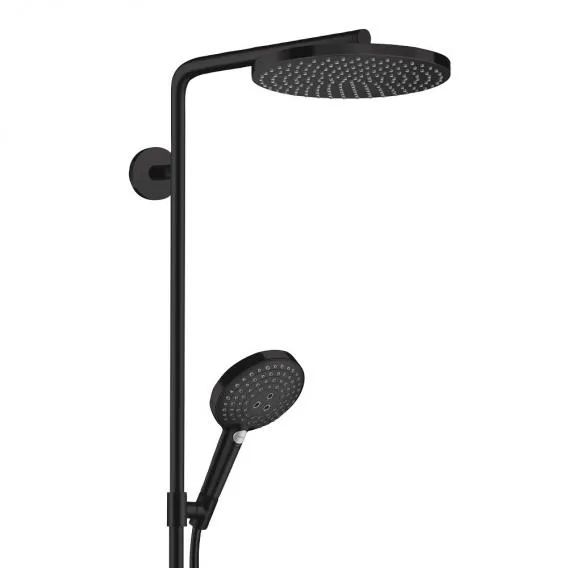 Hansgrohe Raindance Select S showerpipe 240 1jet PowderRain with thermostat matt black 27633670 - Image 2