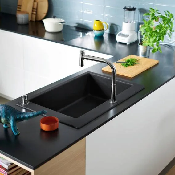 Hansgrohe S51 built-in sink 660 graphite black 43313170 - Image 2