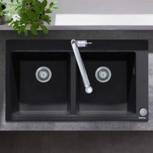 Hansgrohe S51 built-in sink 370/370 graphite black 43316170