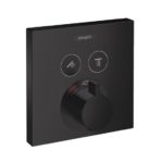 Hansgrohe ShowerSelect concealed thermostat for two outlets matt black 15763670