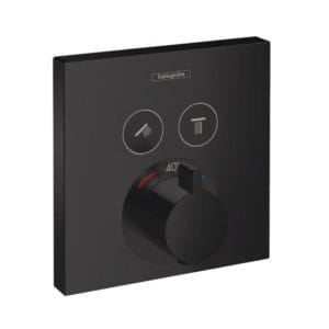 Hansgrohe ShowerSelect concealed thermostat for two outlets matt black 15763670