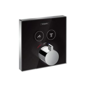 Hansgrohe ShowerSelect concealed thermostat for two outlets 15738600 black/chrome
