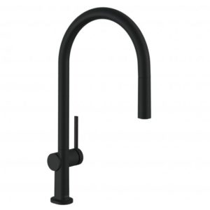 Hansgrohe Talis M54 single lever kitchen faucet with pull-out spout matt black 72802670