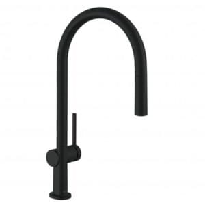 Hansgrohe Talis M54 single lever kitchen faucet with pull-out spout with sBox matt black 72803670