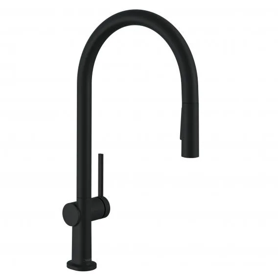 Hansgrohe Talis M54 single lever kitchen faucet with pull-out spray with sBox matt black 72801670 - Image 5